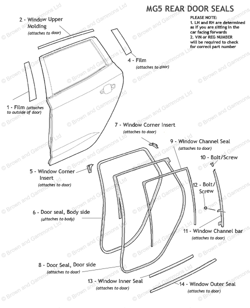 Image for Rear Door Seals